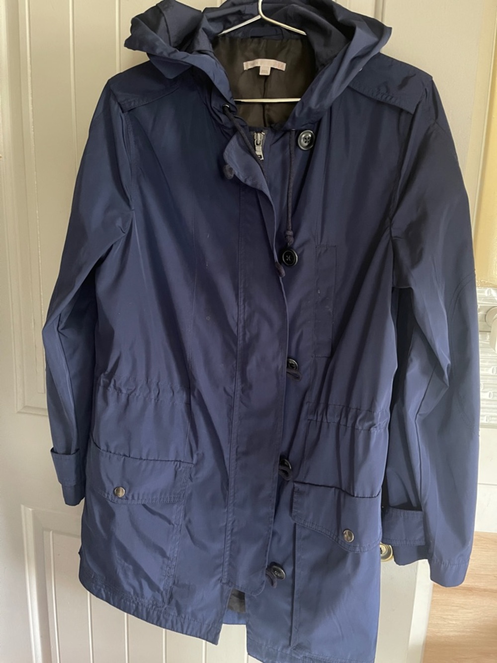 GAP Navy Ideal Rain Jacket with Hood